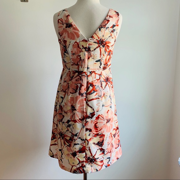 LOFT Sleeveless Floral Red  Dress Petite 0 NWOT - Picture 5 of 9